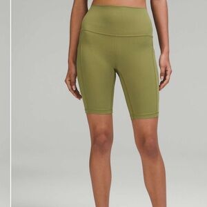 Olive Green Lululemon biker Shorts